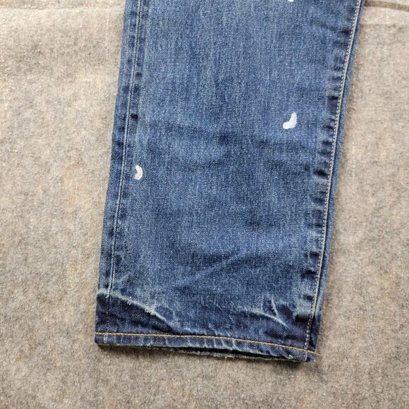 Todd Snyder Slim Fit Paint Destroyed Selvedge Denim Jean Indigo 38x32 NWT - Picture 5 of 16